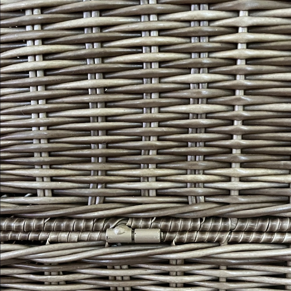 Pottery Barn Brown Outdoor Picnic Basket - Picture 3 of 16